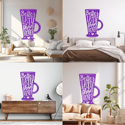 Wall Stickers Words On Coffee Mug Quotes About Coffee Removable Without Leaving Glue