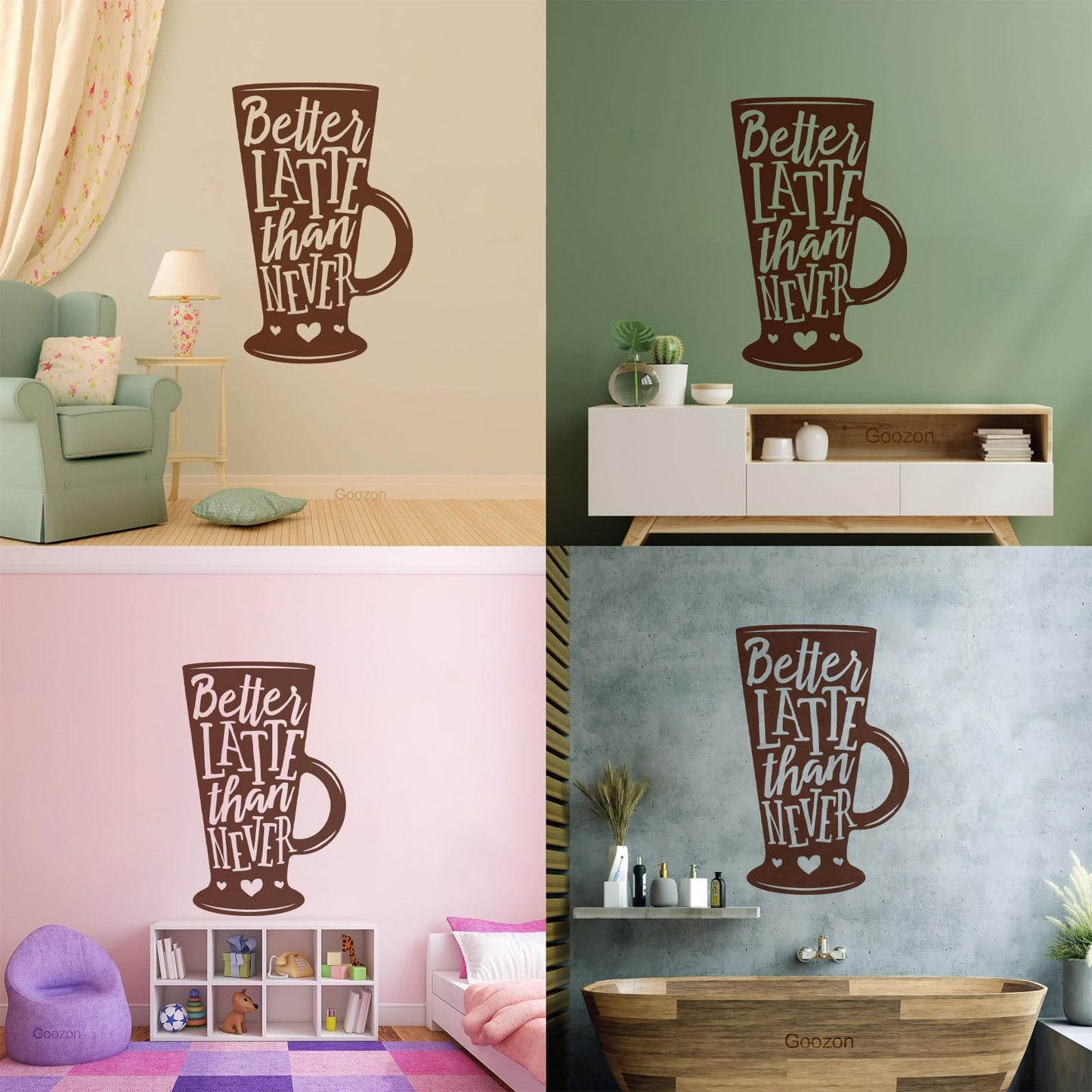 Wall Stickers Words On Coffee Mug Quotes About Coffee Removable Without Leaving Glue