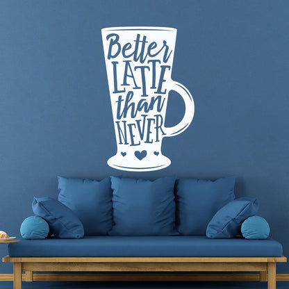 Wall Stickers Words On Coffee Mug Quotes About Coffee Removable Without Leaving Glue