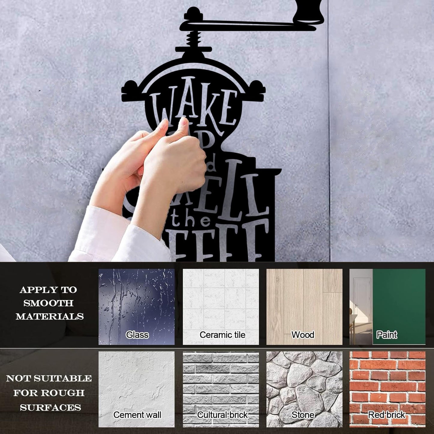 Fine Carving Decals Words On Coffee Grinder Quotes About Coffee Home Self Adhesive