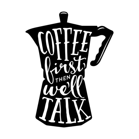 Vinyl Art Sticker Words On Coffee Pot Quotes About Coffee Shop N Do Not Damage The Wall Surface