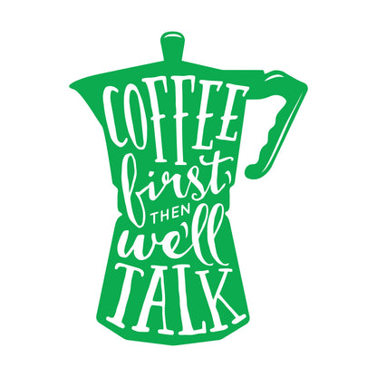 Vinyl Art Sticker Words On Coffee Pot Quotes About Coffee Shop N Do Not Damage The Wall Surface
