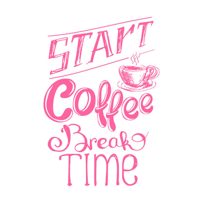 Lettering Decals Start Coffee Break Time Lettering Kitchen Cup Equipped With Transfer Film Kit