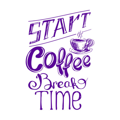 Lettering Decals Start Coffee Break Time Lettering Kitchen Cup Equipped With Transfer Film Kit
