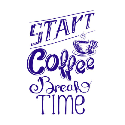 Lettering Decals Start Coffee Break Time Lettering Kitchen Cup Equipped With Transfer Film Kit