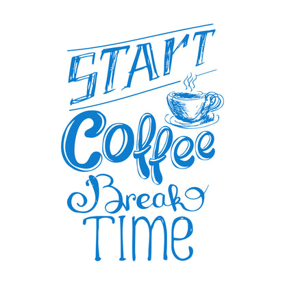 Lettering Decals Start Coffee Break Time Lettering Kitchen Cup Equipped With Transfer Film Kit