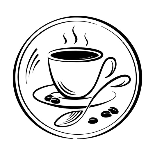 Wall Decals Paster Paper Coffee Couple Grain Coffee Shop Restaurant Multiple Size Options