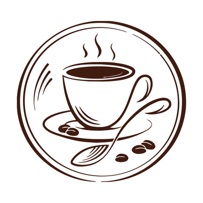 Wall Decals Paster Paper Coffee Couple Grain Coffee Shop Restaurant Multiple Size Options