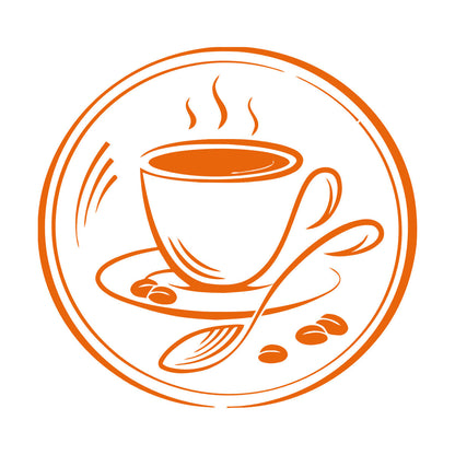 Wall Decals Paster Paper Coffee Couple Grain Coffee Shop Restaurant Multiple Size Options