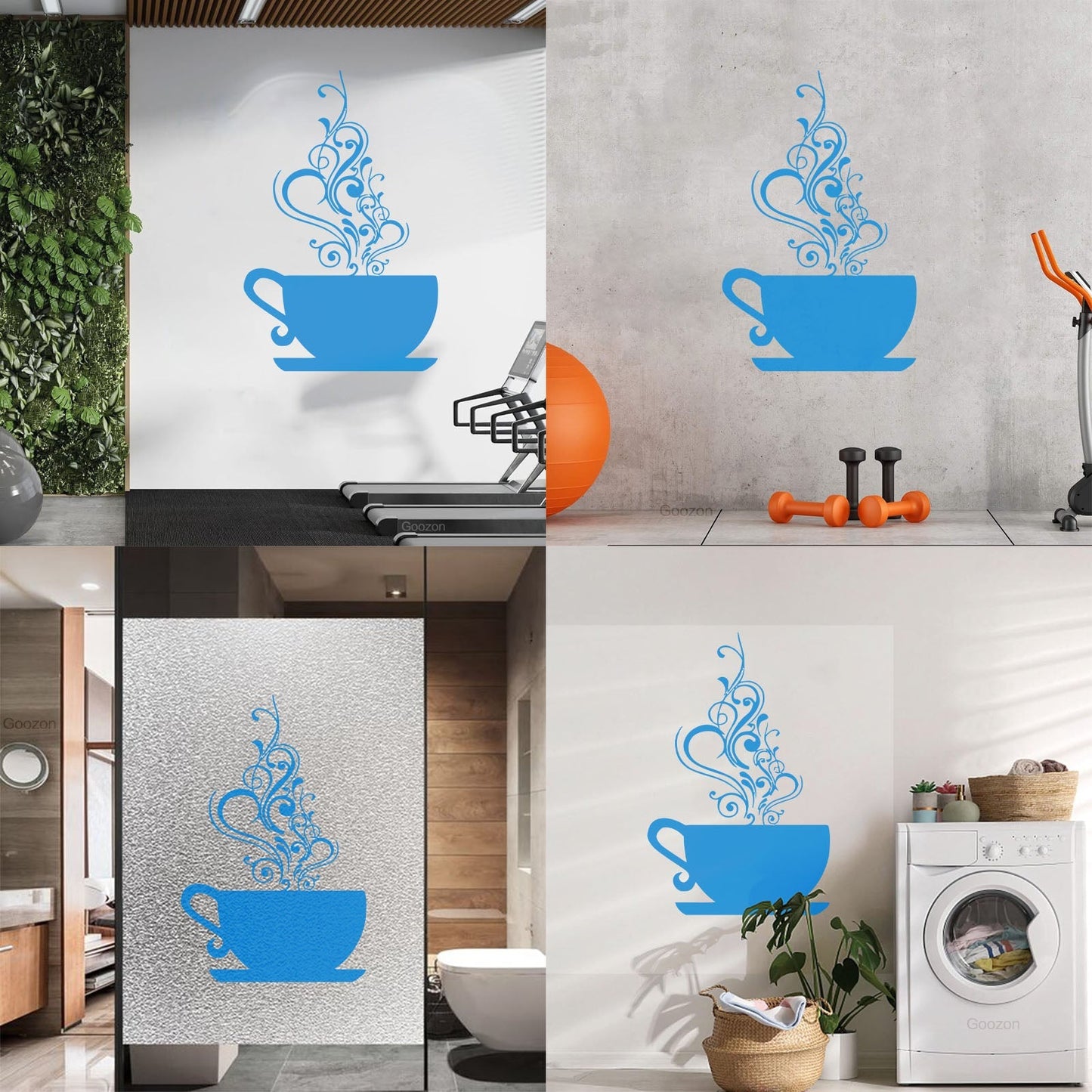 Wall Decals Coffee Cup Cafe Tea It Won'T Fall Off