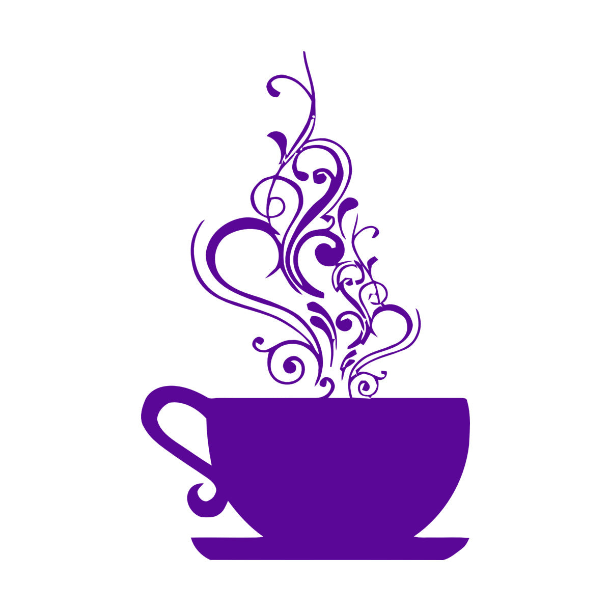 Wall Decals Coffee Cup Cafe Tea It Won'T Fall Off