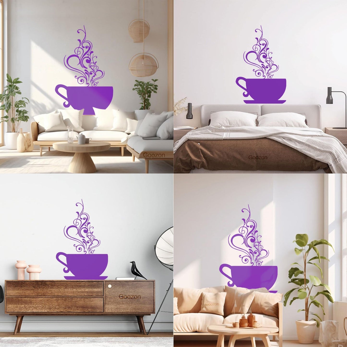 Wall Decals Coffee Cup Cafe Tea It Won'T Fall Off