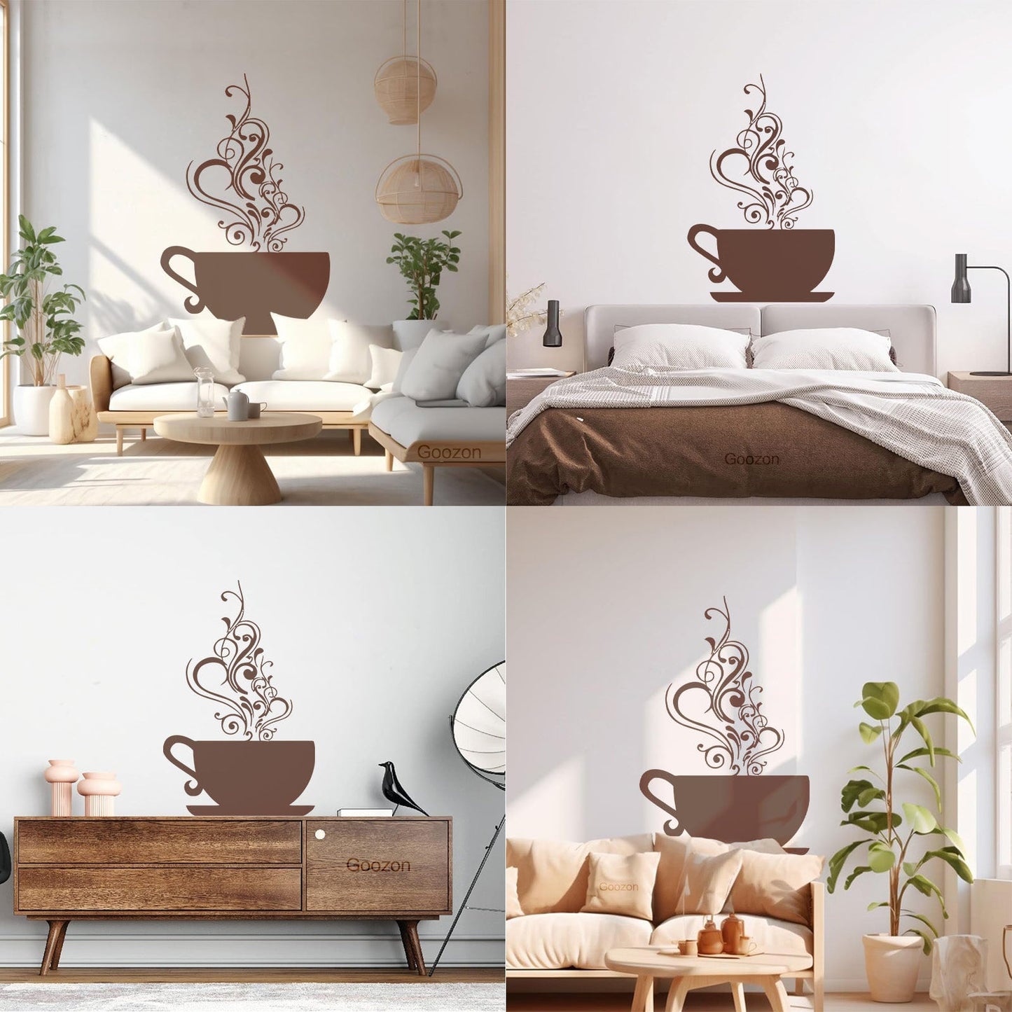 Wall Decals Coffee Cup Cafe Tea It Won'T Fall Off