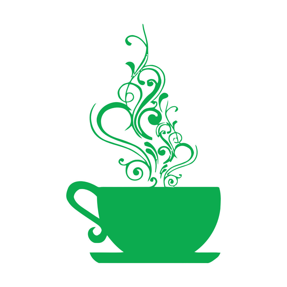 Wall Decals Coffee Cup Cafe Tea It Won'T Fall Off