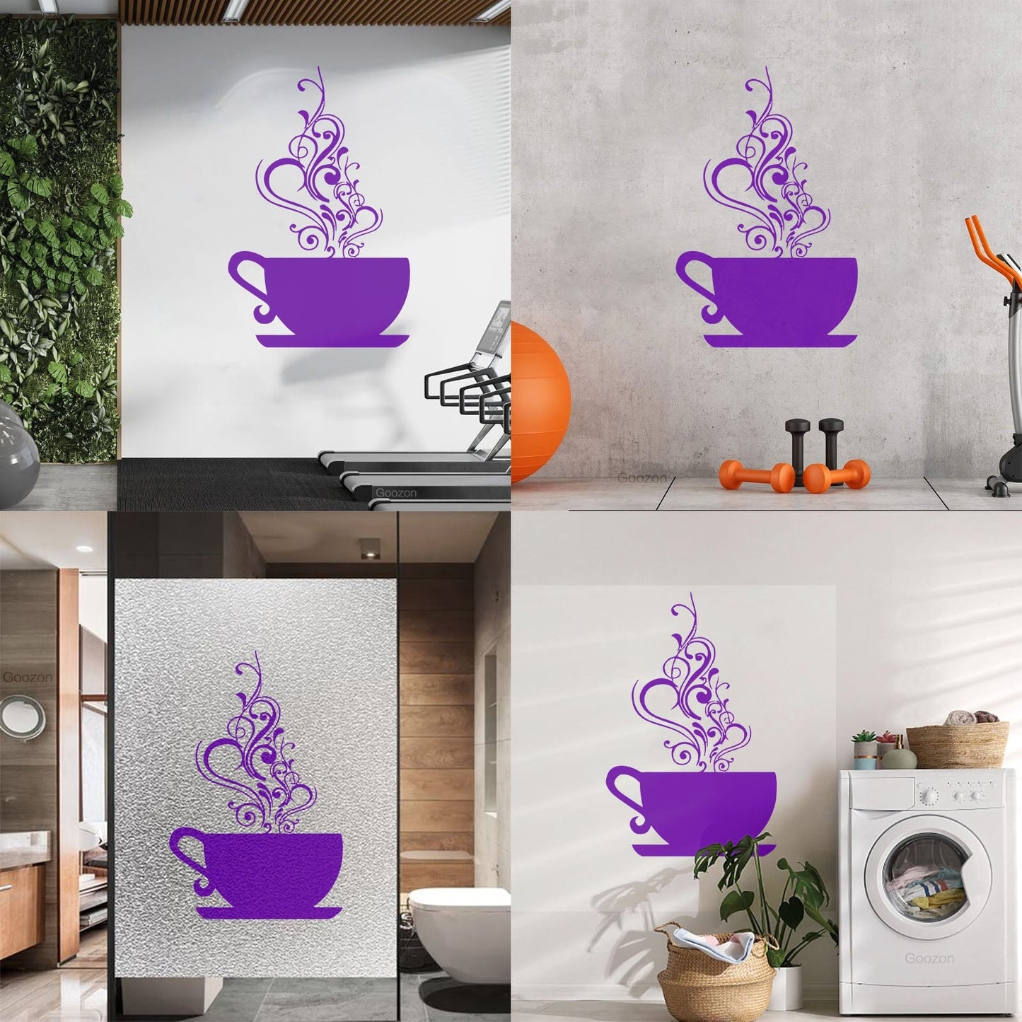 Wall Decals Coffee Cup Cafe Tea It Won'T Fall Off