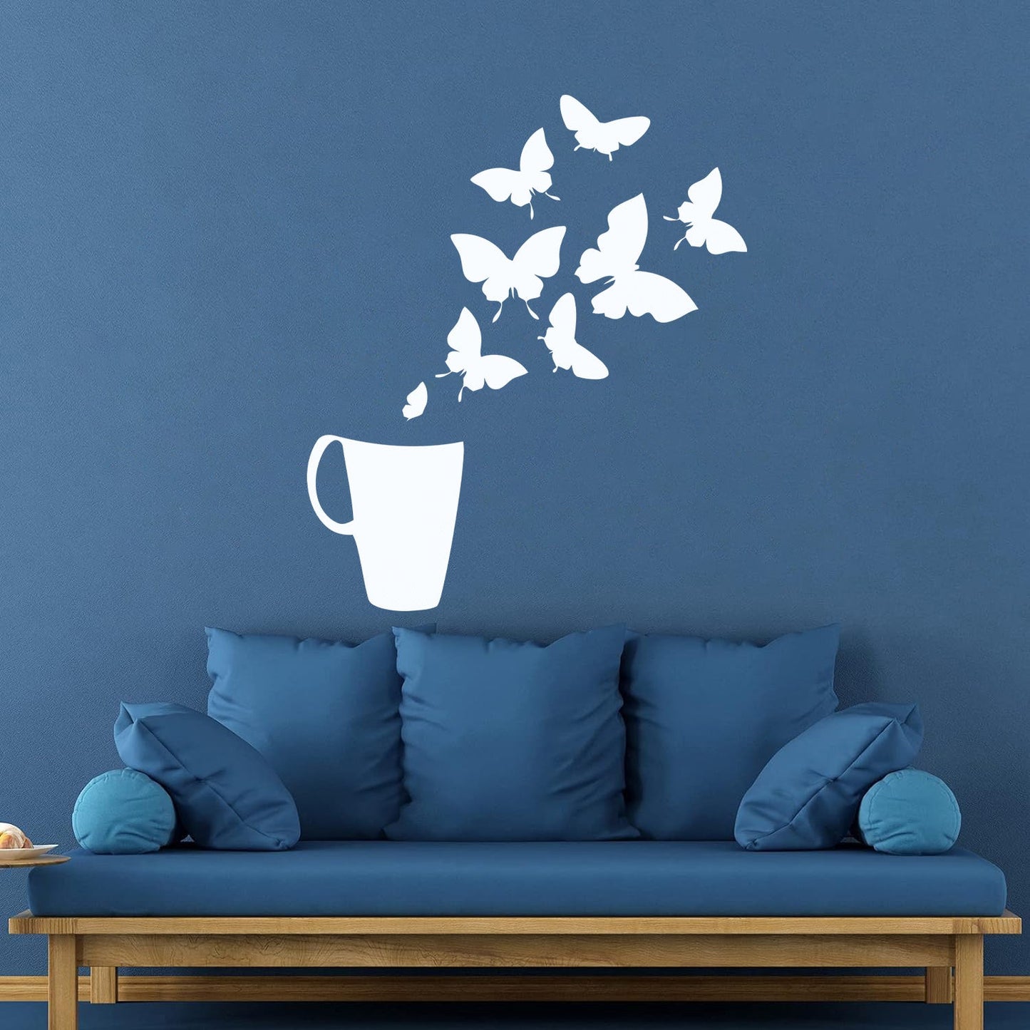 Coffee Cup House Shop Butterflies Kitchen Tea Vinyl Wall Decals Personalized Customization