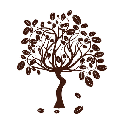 Engraving Decals Coffee Tree Fruit Ripe Smell The Aroma Coffee Bar Can Modify And Add Information