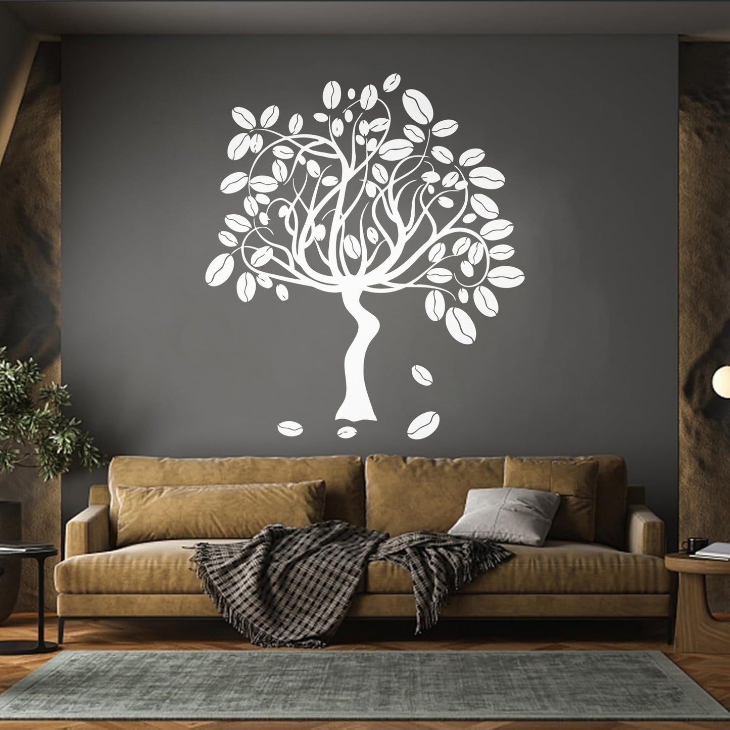 Engraving Decals Coffee Tree Fruit Ripe Smell The Aroma Coffee Bar Can Modify And Add Information