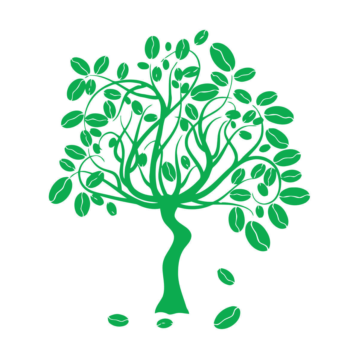 Engraving Decals Coffee Tree Fruit Ripe Smell The Aroma Coffee Bar Can Modify And Add Information