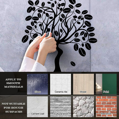 Engraving Decals Coffee Tree Fruit Ripe Smell The Aroma Coffee Bar Can Modify And Add Information