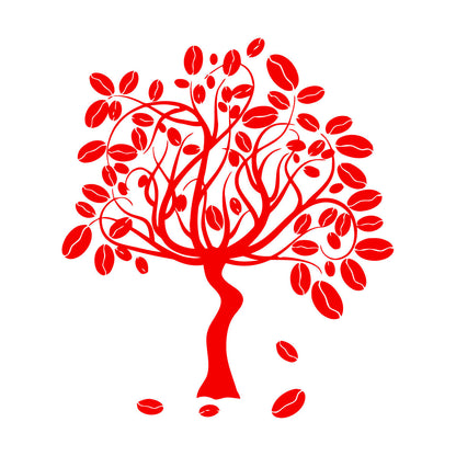 Engraving Decals Coffee Tree Fruit Ripe Smell The Aroma Coffee Bar Can Modify And Add Information