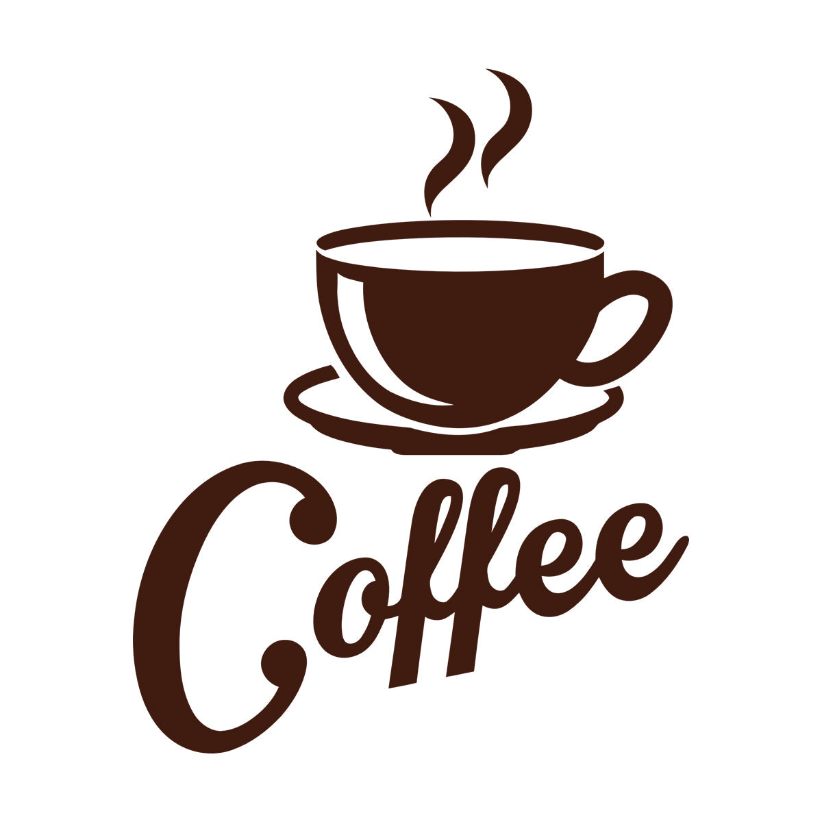 Wall Stickers Paster Paper Kitchen Coffee Shop Cup Wall Beautification