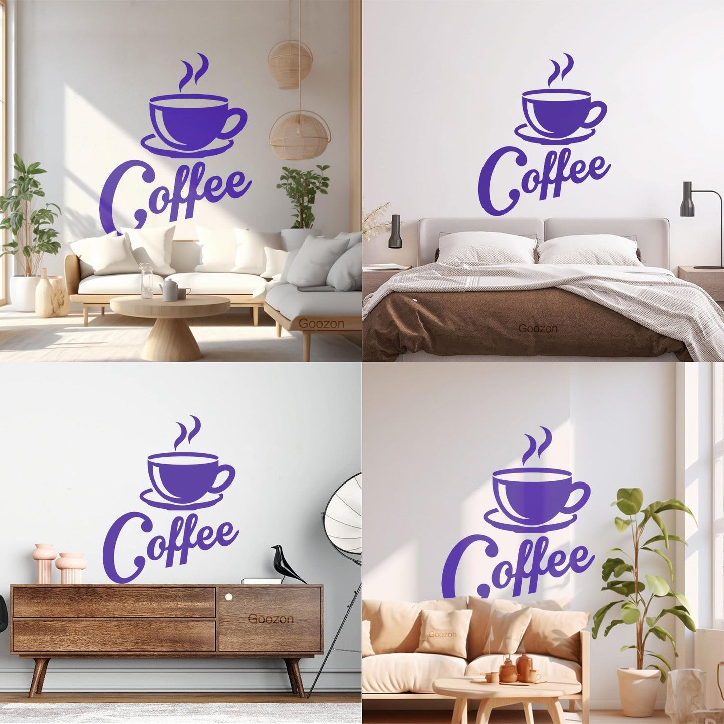 Wall Stickers Paster Paper Kitchen Coffee Shop Cup Wall Beautification