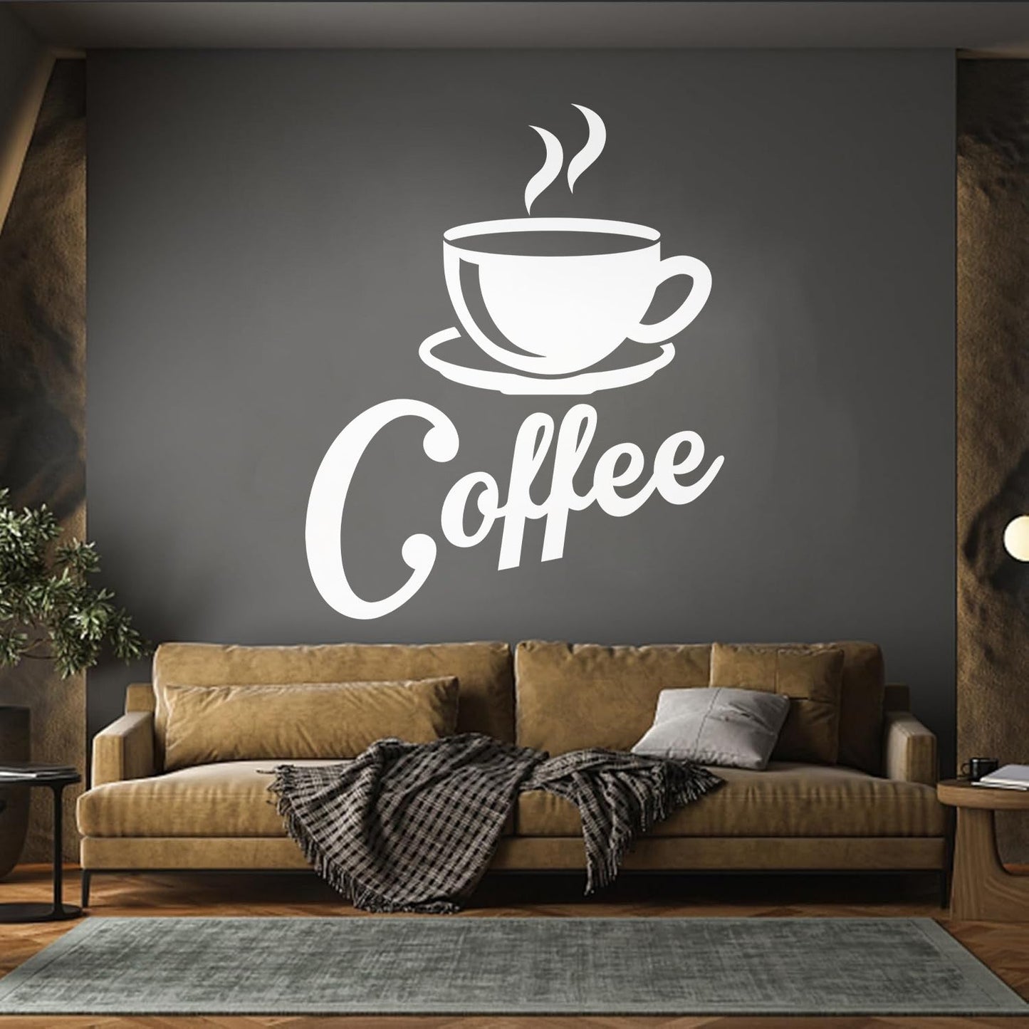 Wall Stickers Paster Paper Kitchen Coffee Shop Cup Wall Beautification