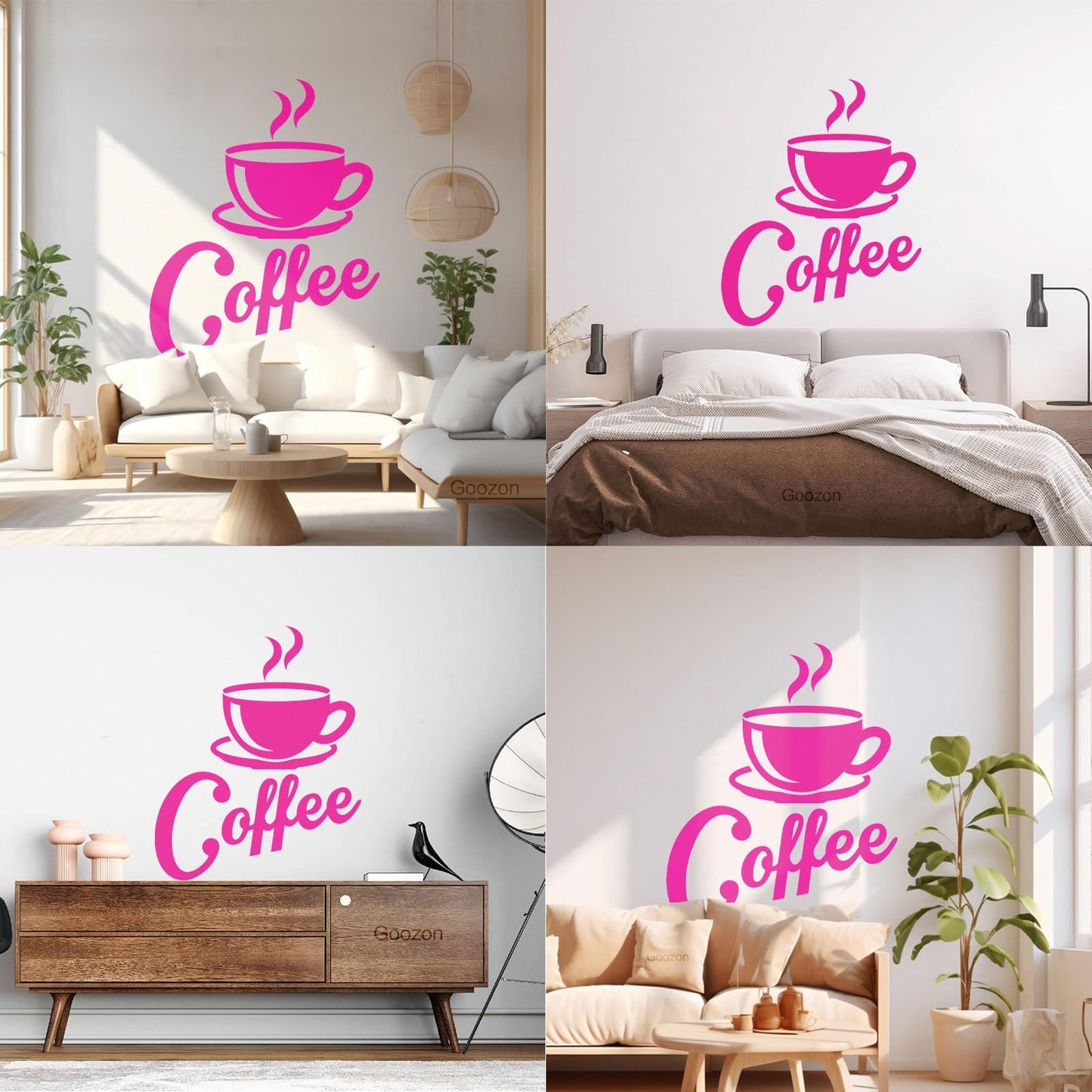 Wall Stickers Paster Paper Kitchen Coffee Shop Cup Wall Beautification