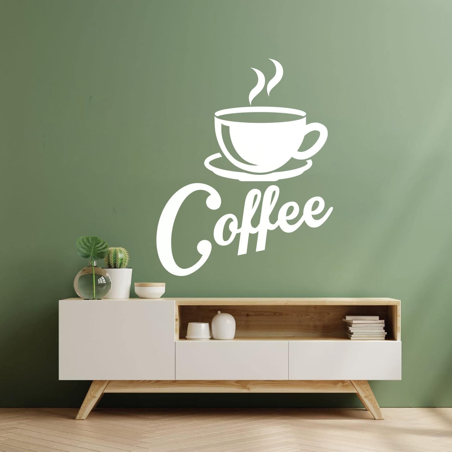 Wall Stickers Paster Paper Kitchen Coffee Shop Cup Wall Beautification