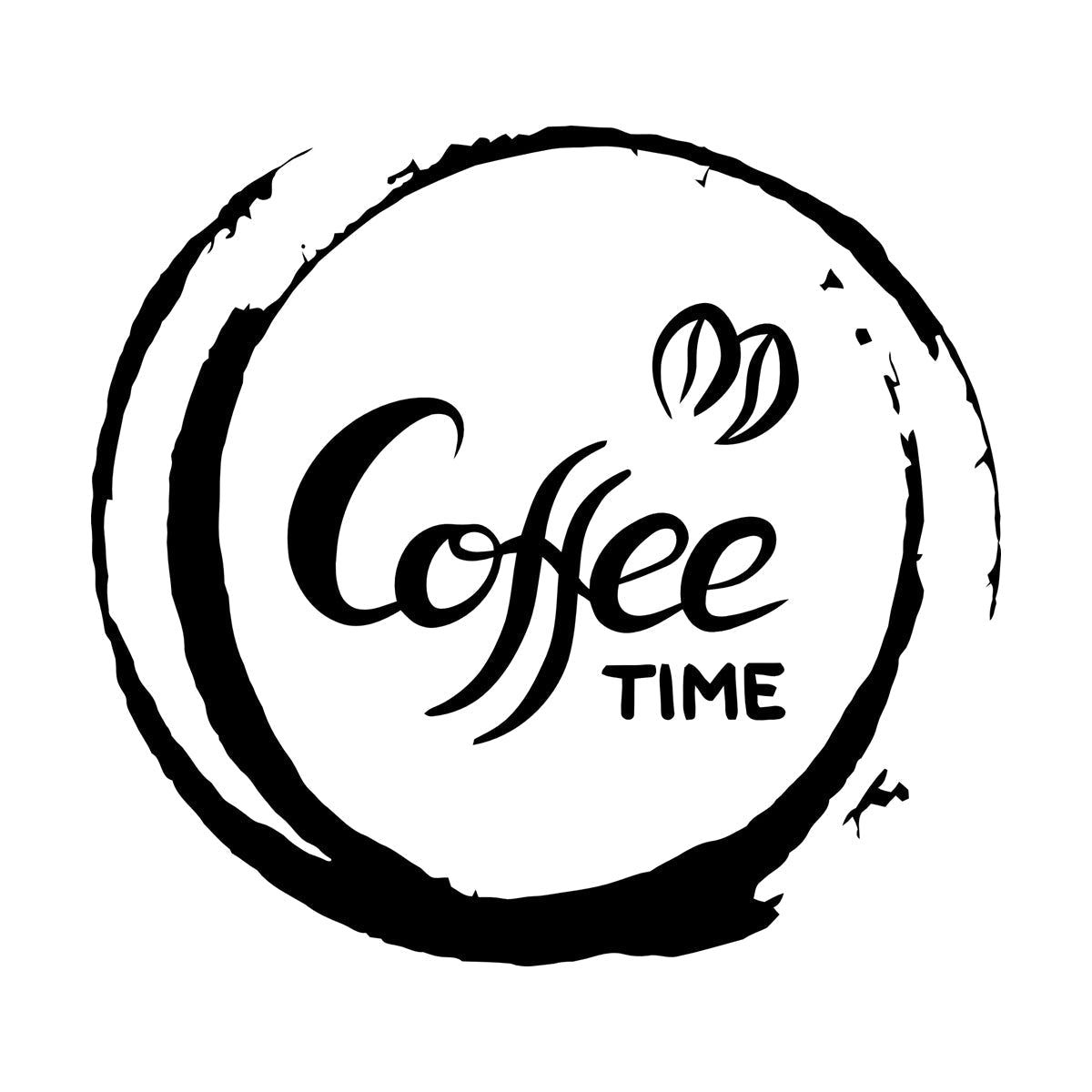 Fine Carving Decals Coffee Time Kitchen Cafe Home Store Decoration
