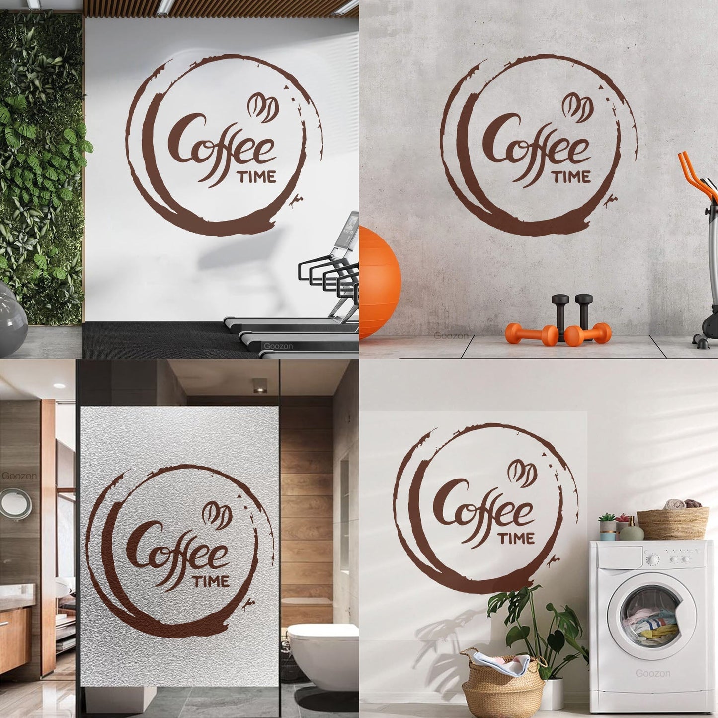 Fine Carving Decals Coffee Time Kitchen Cafe Home Store Decoration