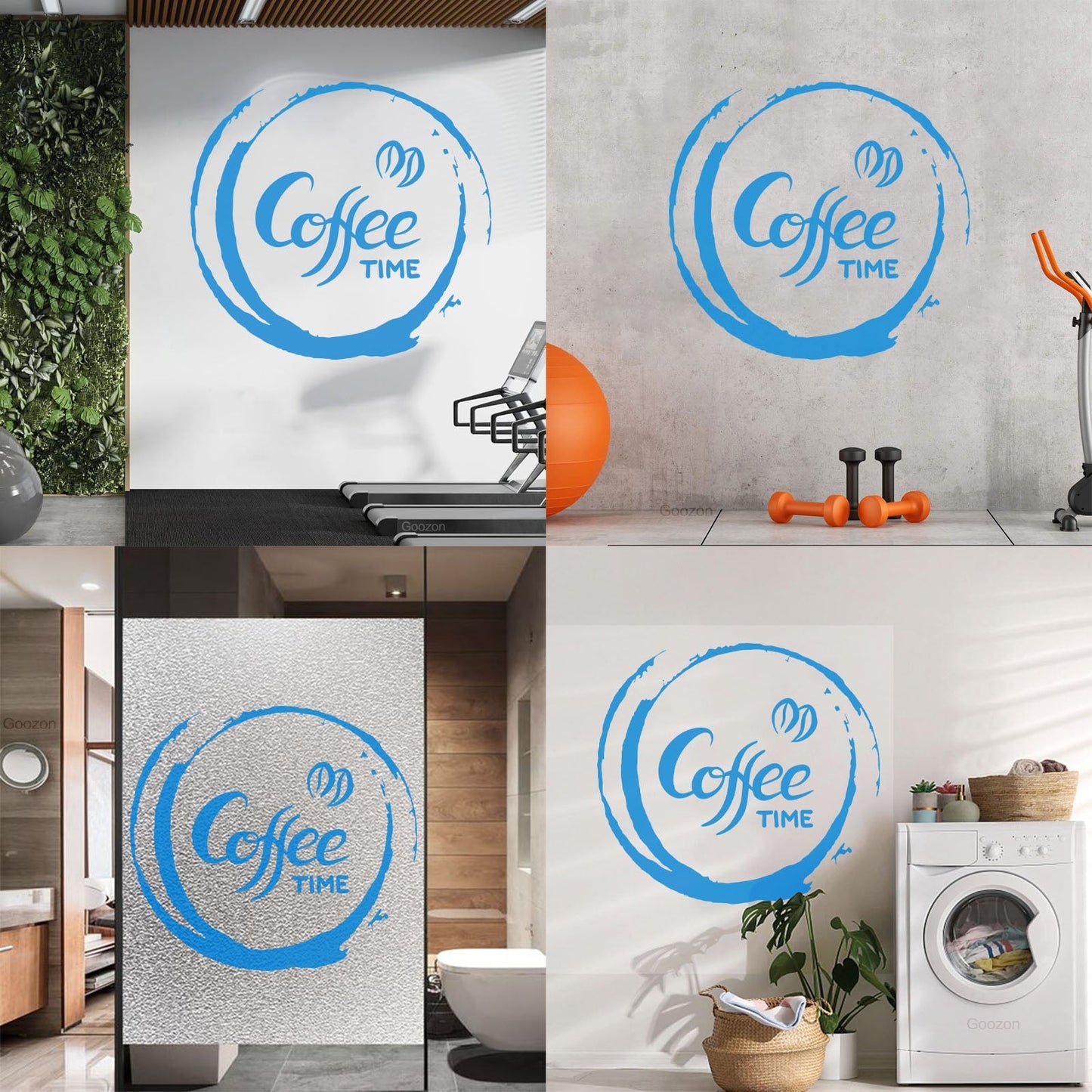 Fine Carving Decals Coffee Time Kitchen Cafe Home Store Decoration