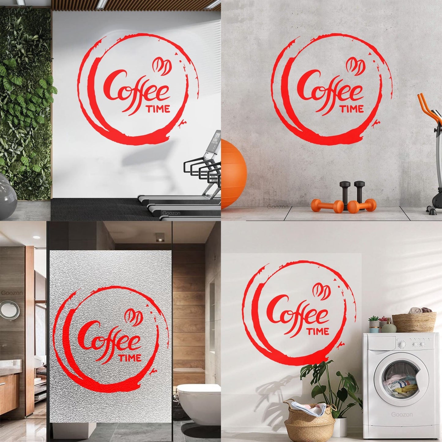 Fine Carving Decals Coffee Time Kitchen Cafe Home Store Decoration