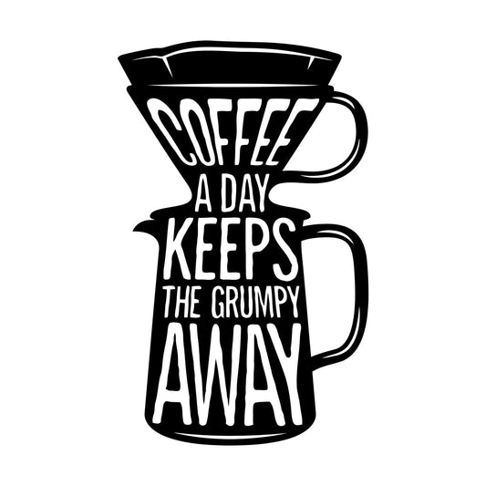 Engraving Stickers Words On Coffee Pot Quotes About Coffee Removable Without Leaving Glue