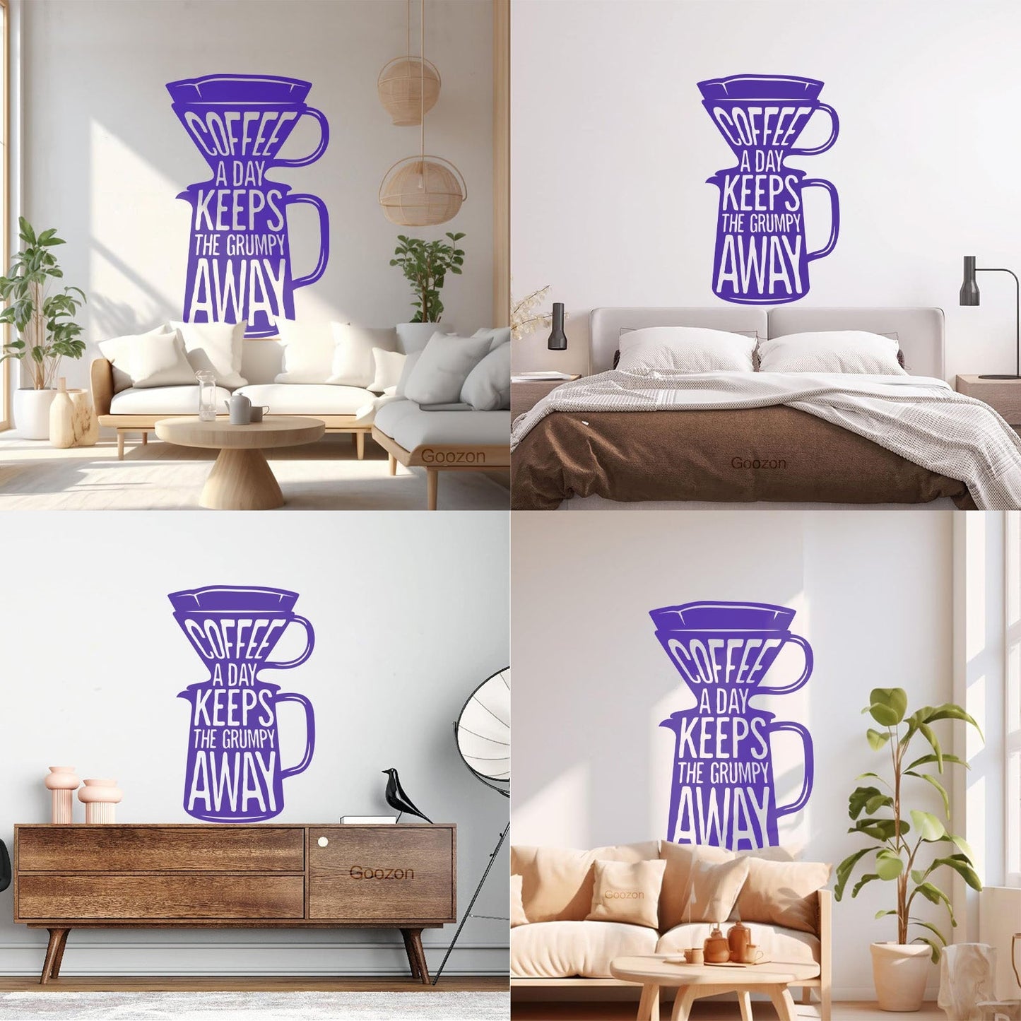 Engraving Stickers Words On Coffee Pot Quotes About Coffee Removable Without Leaving Glue