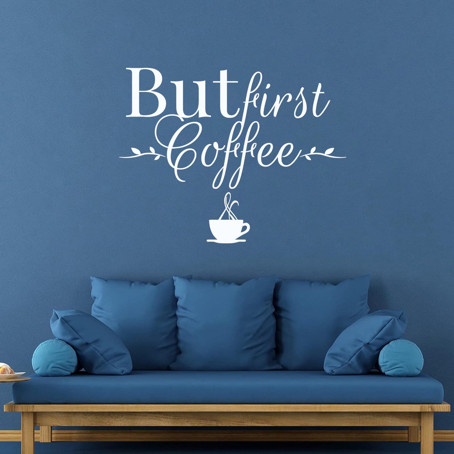 Lettering Stickers Cafe But First Coffee Words Phrase Drink Multi Color Selection
