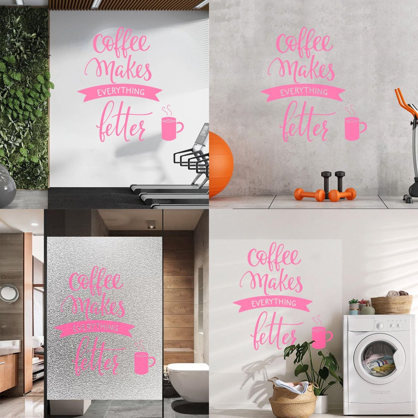 Vinyl Wall Stickers Cafe Quote Coffee Makes Everything Better Easy Installation