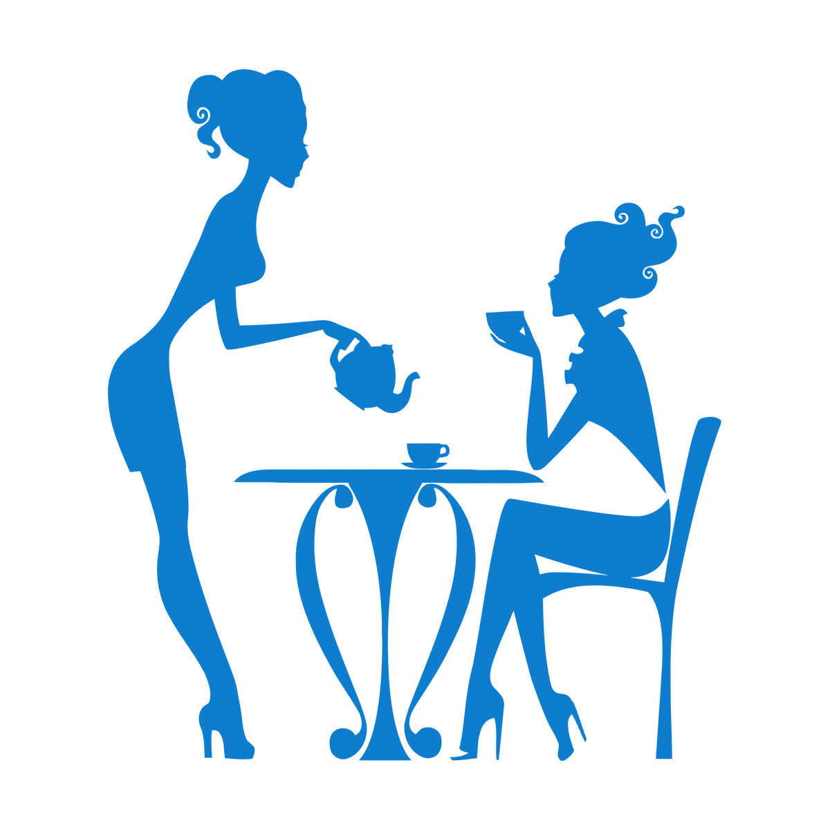 Cafe Restaurant Time Coffee Teapot Tea Cup Engraving Decals Waterproof