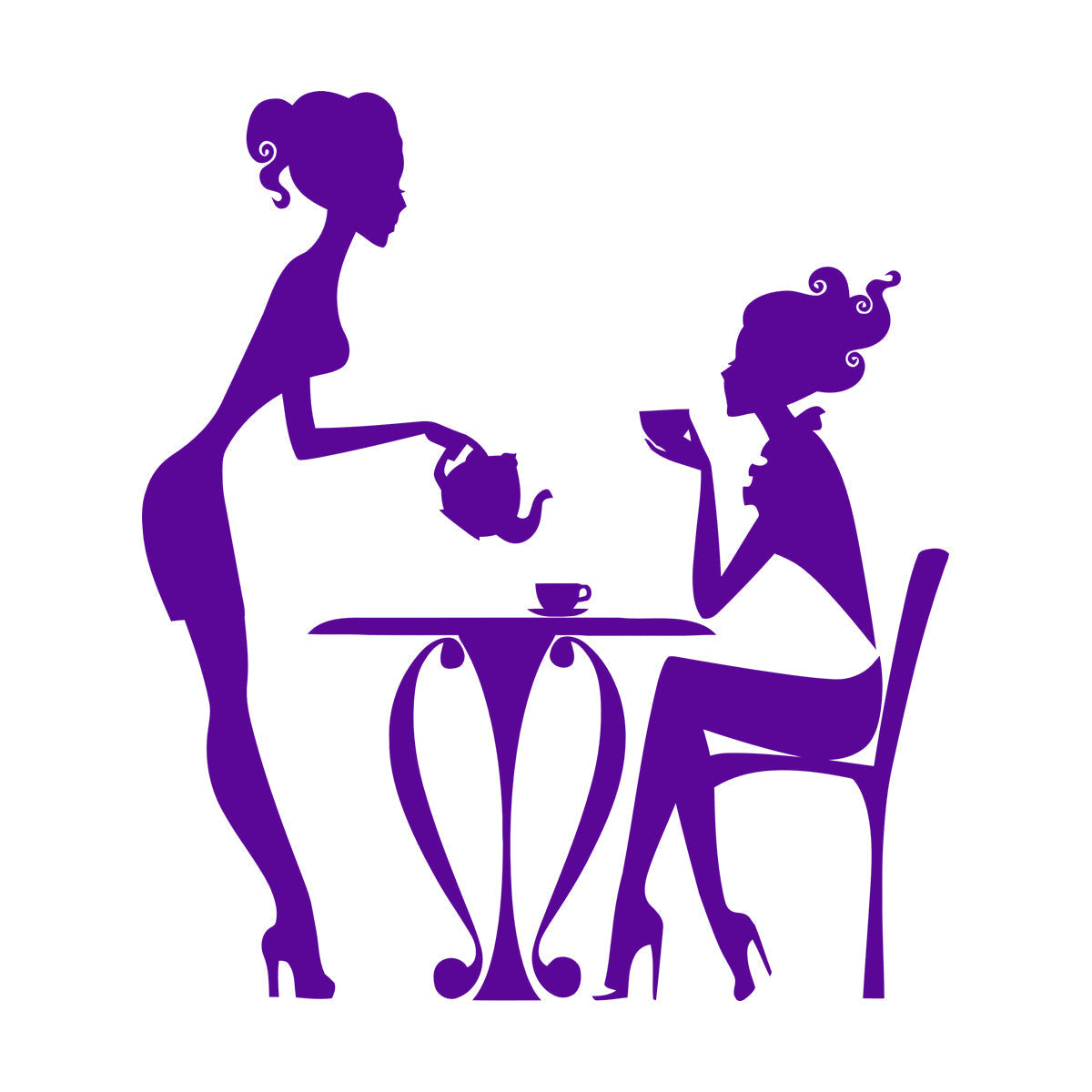 Cafe Restaurant Time Coffee Teapot Tea Cup Engraving Decals Waterproof