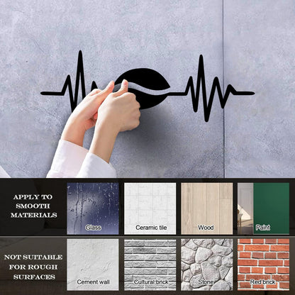 Mural And Wall Vinyl Decal Cardiogram Coffee Bean Kitchen Cafe Restaurant It Won'T Fall Off