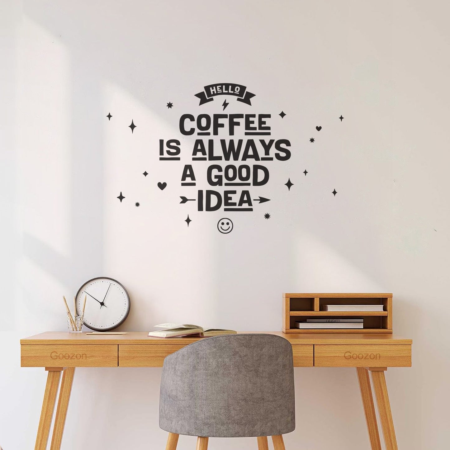 Wall Stickers Paster Paper Coffee Always Good Idea Typography Coffee House Personalized Customization