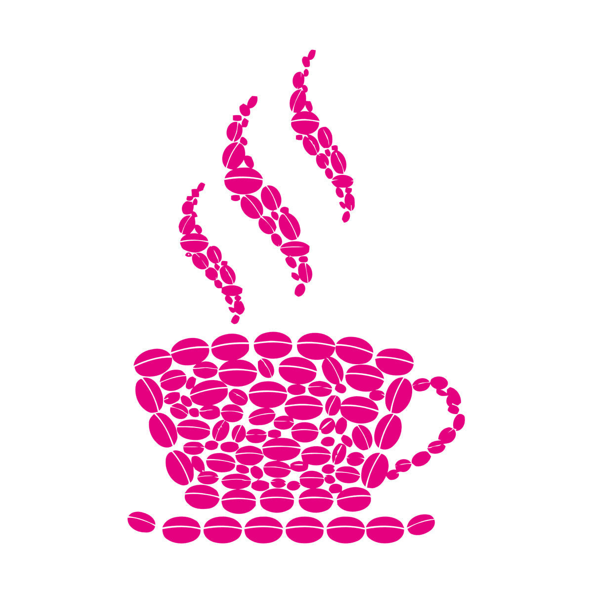 Fine Carving Stickers Coffee Beans Cup House Shop Kitchen Art Decoration