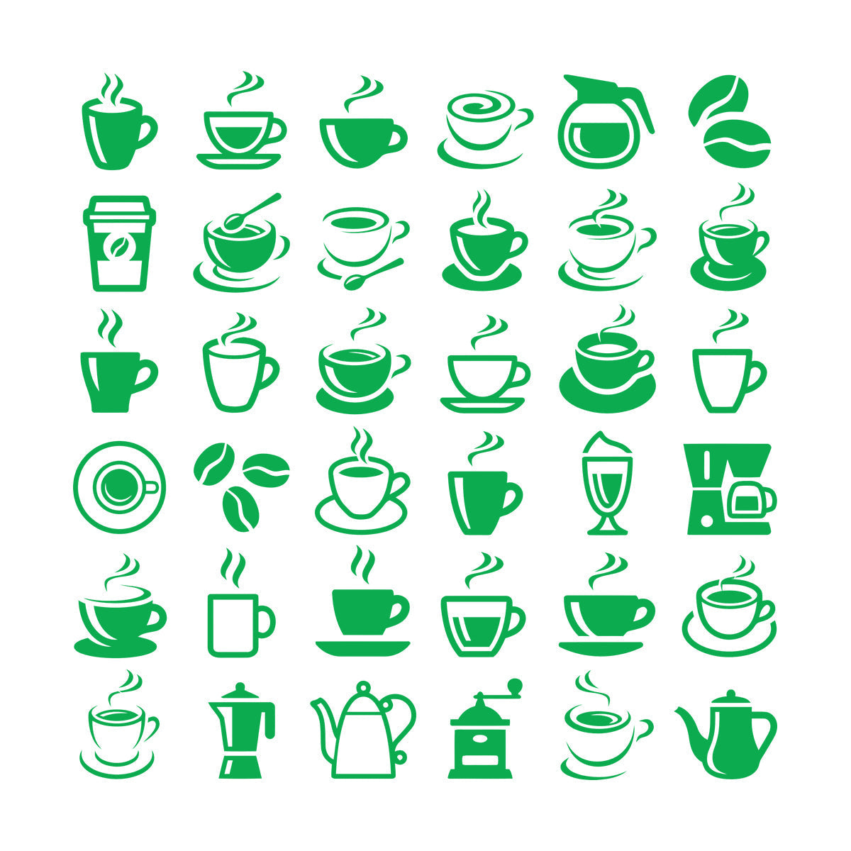 Coffee Beans Hot Drinks Cup And Spoon Bar Logo Cafe Cappuccino Latte Fine Carving Decals Car Body Decoration