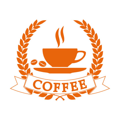 Engraving Stickers Coffee Beans Tea Cup Shop Restaurant Glass Stickers