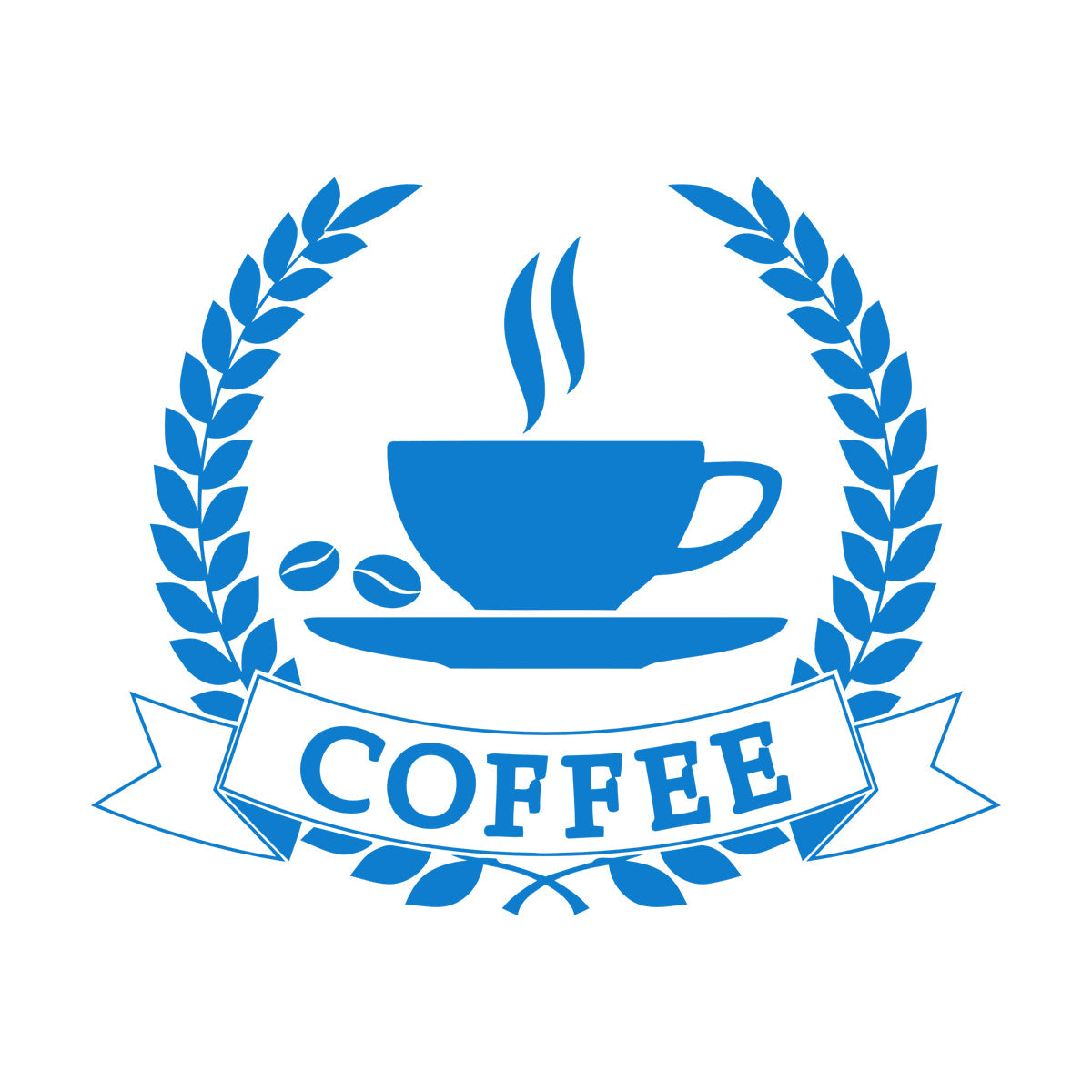 Engraving Stickers Coffee Beans Tea Cup Shop Restaurant Glass Stickers