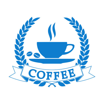 Engraving Stickers Coffee Beans Tea Cup Shop Restaurant Glass Stickers