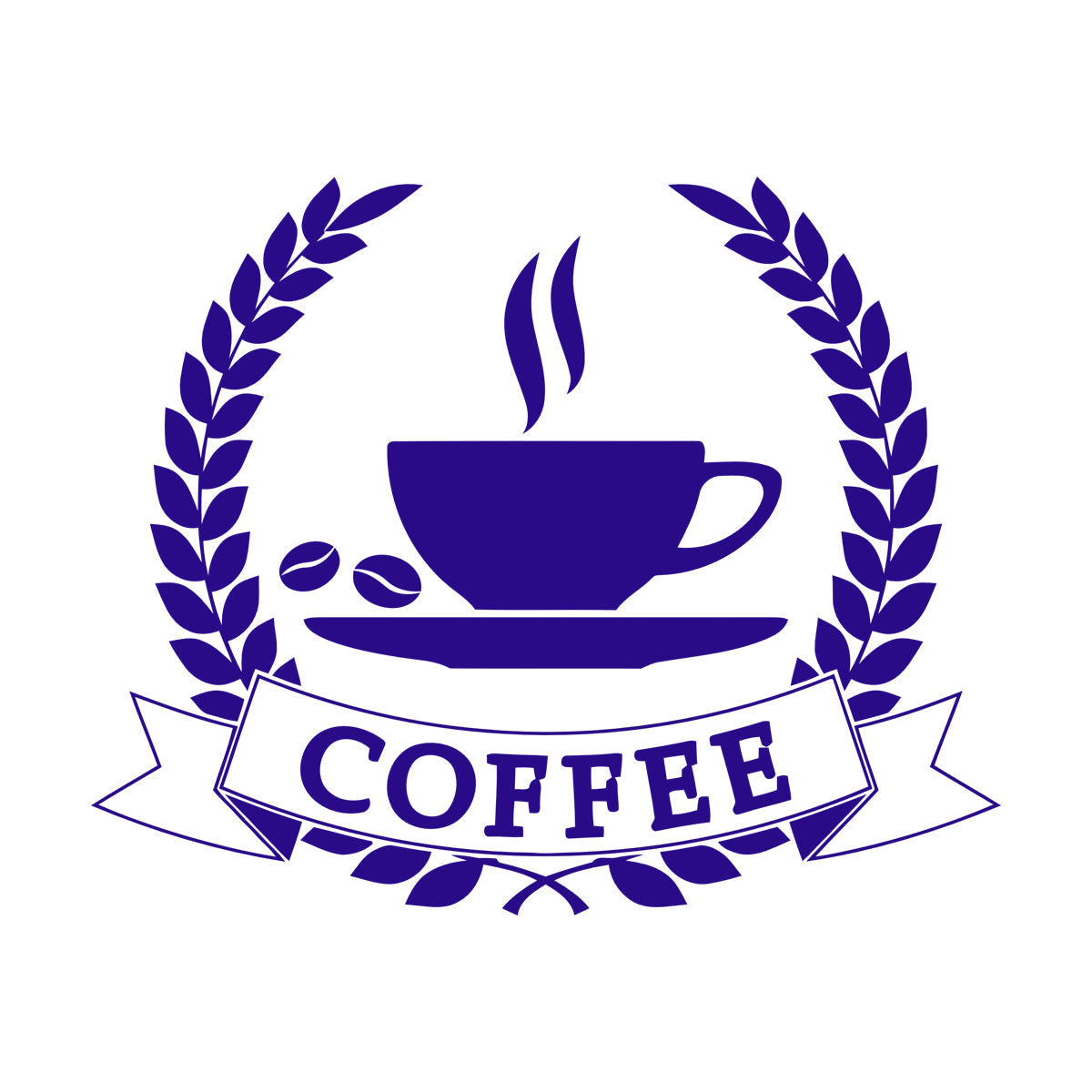 Engraving Stickers Coffee Beans Tea Cup Shop Restaurant Glass Stickers