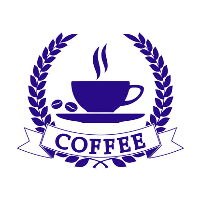 Engraving Stickers Coffee Beans Tea Cup Shop Restaurant Glass Stickers