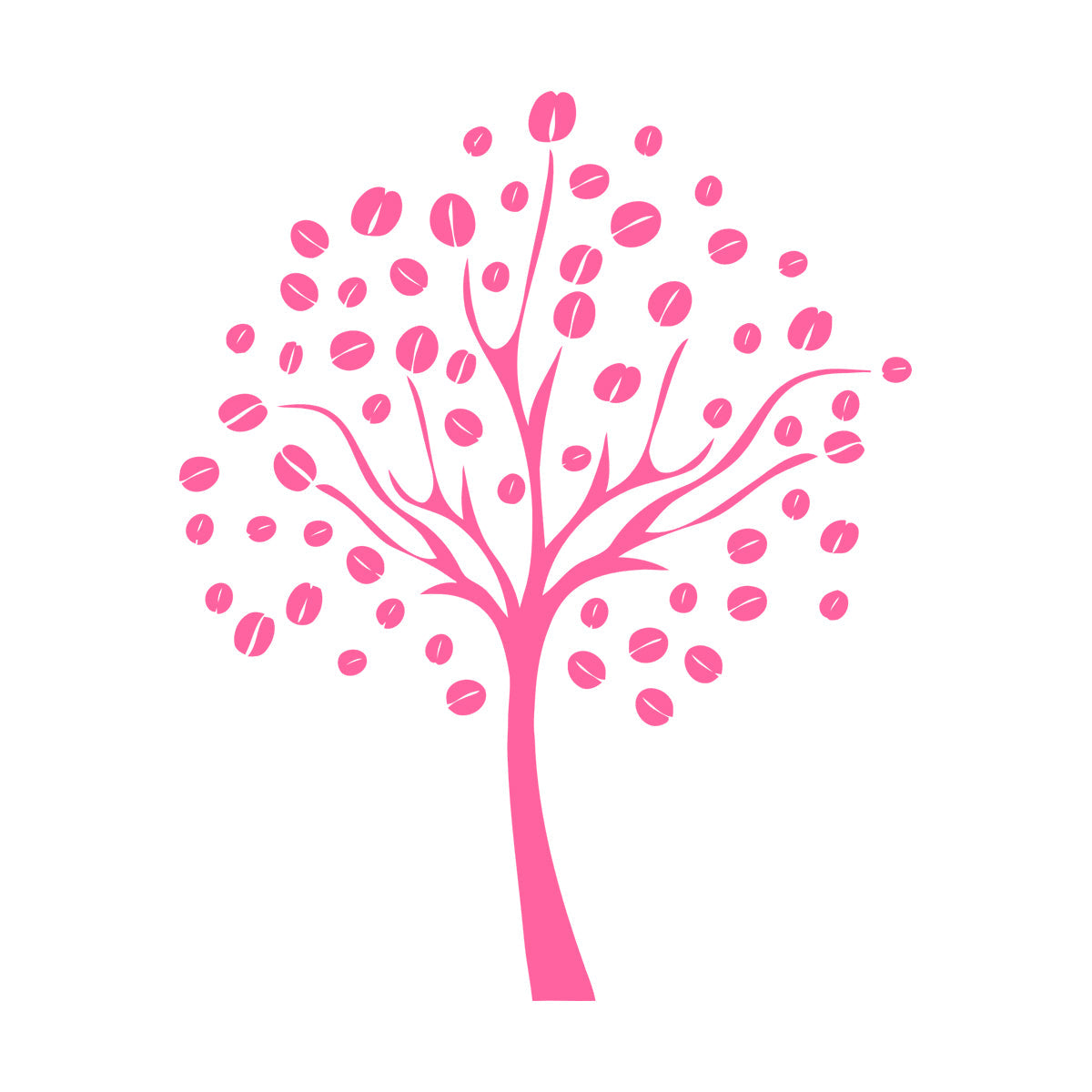 Lettering Decals Coffee Beans Tree Natural Kitchen Store Decoration